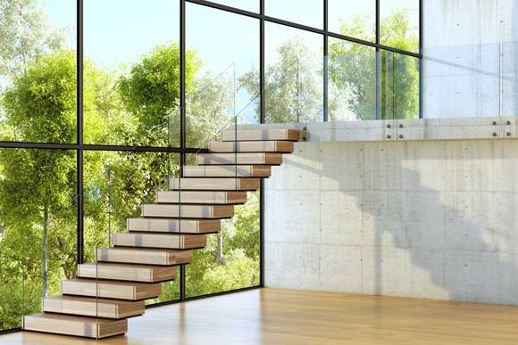 Floating Stairs Installation Inside Boynton Beach Mansion