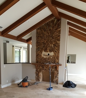 Feature wall construction project management in Delray Beach