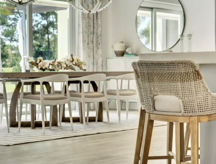 Dining room and kitchen island, home remodeling in Boynton Beach, FL