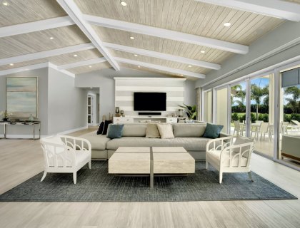 Living room after Home remodeling in Delray Beach, FL