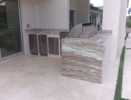 Custom counter tops for outdoor kitchens