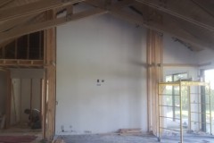 Home improvement contractors prepare the space