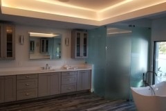 Bath remodel for Lake Worth Home with custom lighting in ceiling
