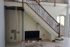 Progress of entryway home remodeling in Boca Raton