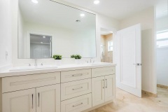 Bathroom remodel in Delray Beach, Florida, double sinks