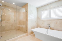 Bathroom remodel in Delray Beach, standalone tub and shower