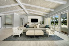 Living room after Home remodeling in Delray Beach, FL
