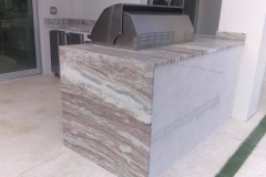 Close up of counter top in outdoor kitchen