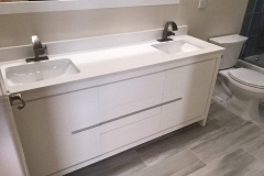 Double sink bathroom remodel in Lake Worth