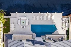 Outdoor kitchen in Lake Worth with pool