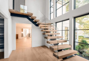 Floating Stairs & Cable Railing Installation